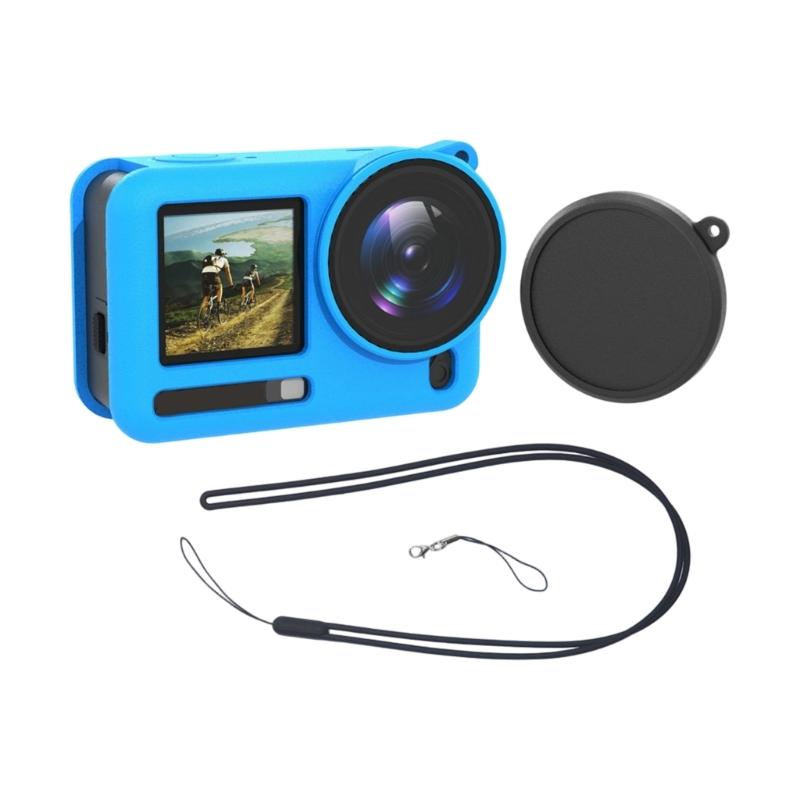 Precise Fitted Silicone Protective Cover for Action 6 Cameras Shell Shock Resistance Cooling Efficiency Lanyard