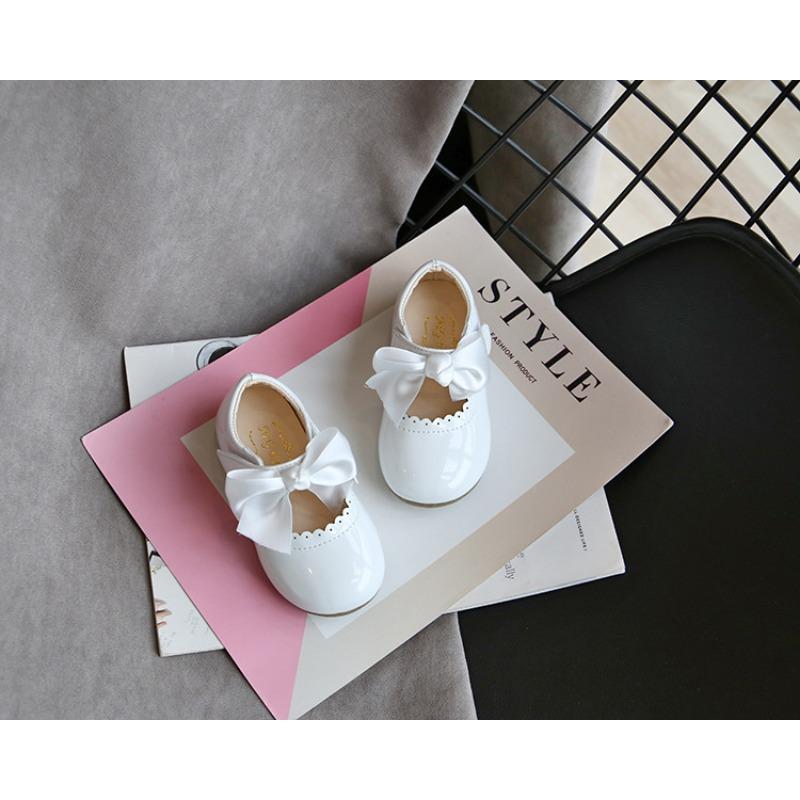 Dziecięce Cukierkowe Kolory Małe Buty Miękkie Podeszwy Wiosna Nowa Wersja Koreańska Duża Kokarda Małe Dziecko Księżniczka Buty Buty