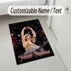 Personalized Crystal Velvet Carpet,Taylor Swift Custom Printed Name, Plush Area Rug For Home Indoor Decor