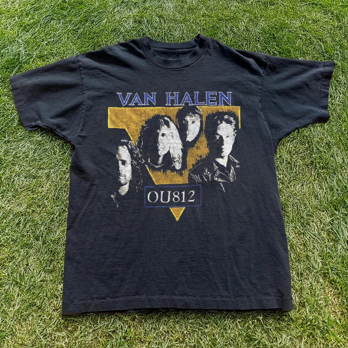 Vintage Van Halen Ou812 Tour 1988 Black Unisex T-shirt Size S-5XL XXL