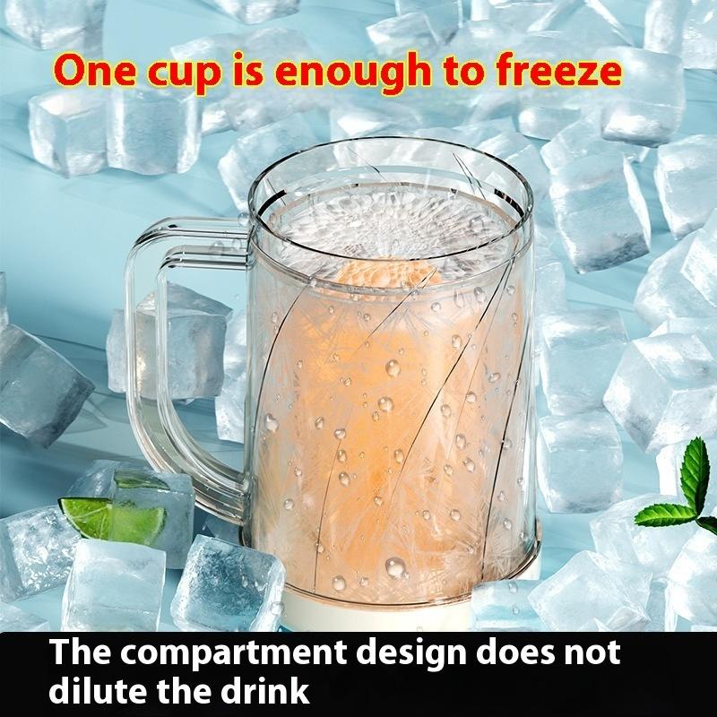 1ks Hrnek na ledovou kávu Mrazicí sklenice na pivo Plastový s dvojitou stěnou Hrnek na ledové pivo Velkoobjemové hrnky na nápoje Domácí nápojové sklo