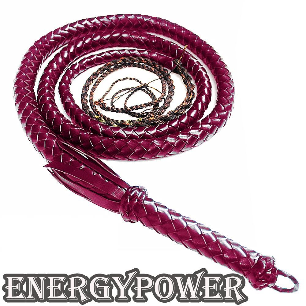 EnergyPower Single High Quality Genuine Cowhide 2 Made of Natural Cowhide That Will Fit In Your Hand the More You Use 2 Genuine Leather Braided