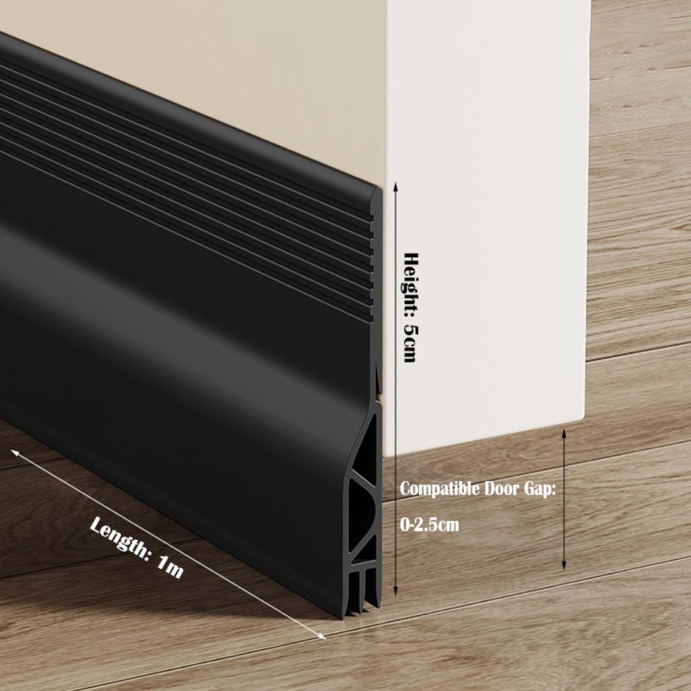 Professional Noise Reduction Door Draft Stopper Self-adhesive Insect Prevention Door Bottom Sealing Strip 100cm PVC Blocker Dorm