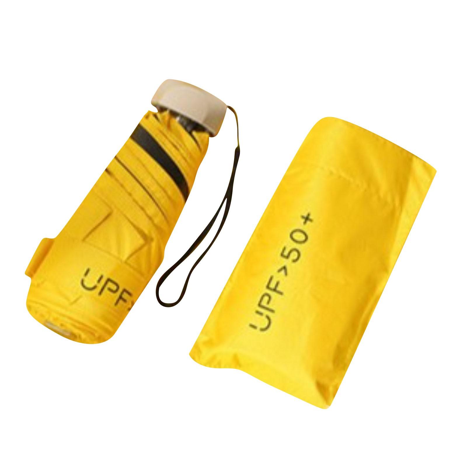 

Зонт от солнца, небольшой портативный капсульный зонт, зонт от дождя, женский зонт от солнца и дождя, двойного назначения, зонт от солнца One Size жёлтый