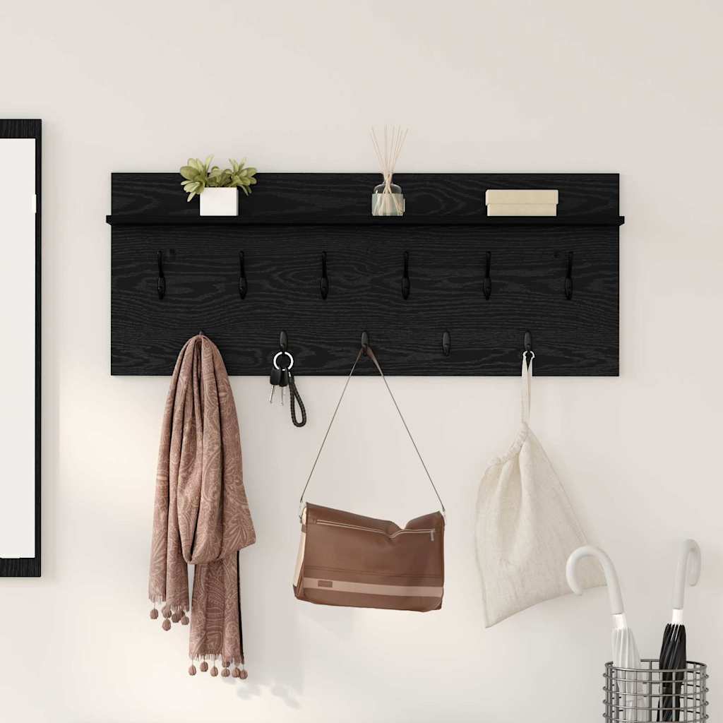 Wall Mounted Nightstand Wall Bracket Black Oak Look