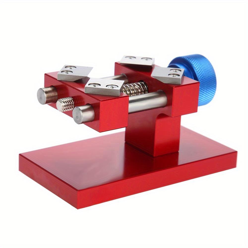 Professional Watch Bezel Opener Removal Tools Workbench Back Case Opener Tool Watch Parts Repair Tool for Watchmaker Red /Silver