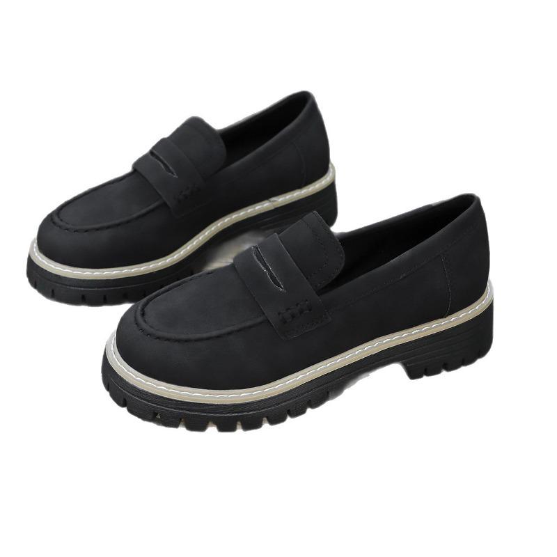 New Women's Shoes with Thick Heels and Soles, A Retro One-foot Style