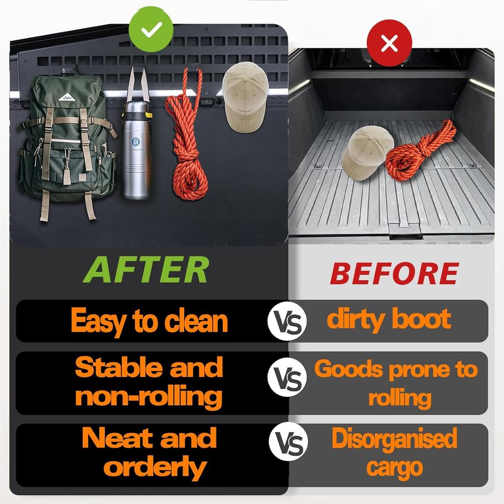8 Pack Molle Board Hook For Pickup Trucks,Panel Accessories,For MOLLE Panels And Vault Cargo Dividers