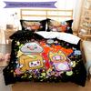 3pcs Lankybox Foxy and Rocky Pattern Bedding Set Duvet Cover Set Includes Duvet Cover &pillowcases, Perfect All Season Bedroom Decoration & Gift