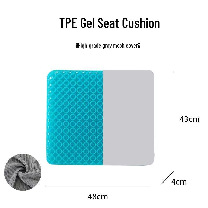 Fourth-Gen Breathable Gel Honeycomb Seat Cushion for Car & Office – Cooling Summer Pad