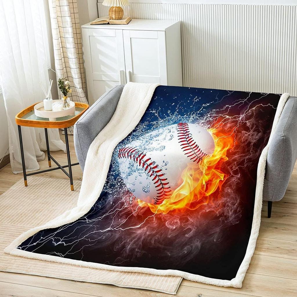 Red Rose Blanket Soft Fleece Throw Black Background Romantic Design Home Decor Gift for Her