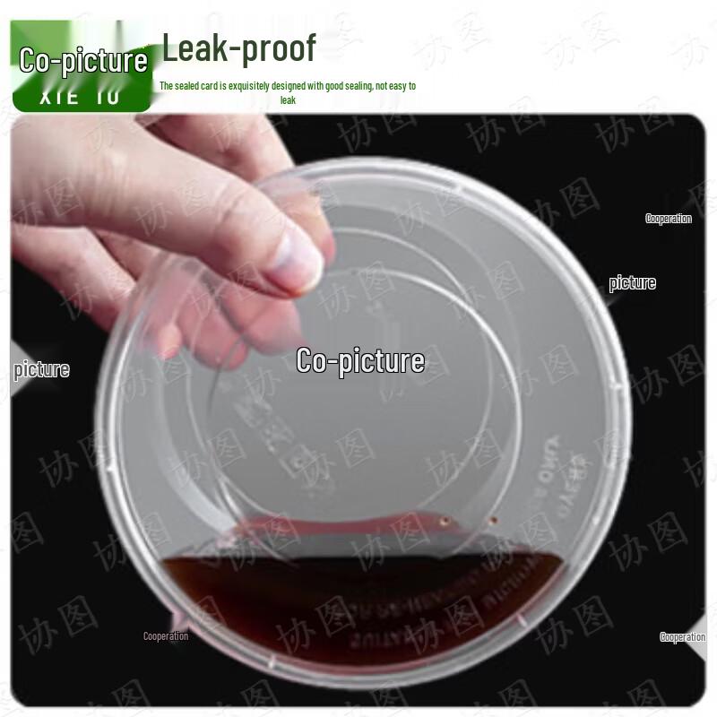 Xietu Thickened Disposable 450ml Round Food Containers with Lids