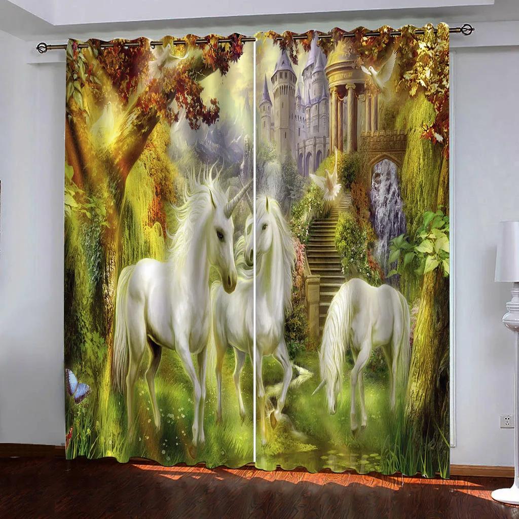 Animal Horse Dinosaur TigerOn Sale Blackout Window Curtain for Bedroom Living Room Bathroom Kicthen Door High Shading Hot