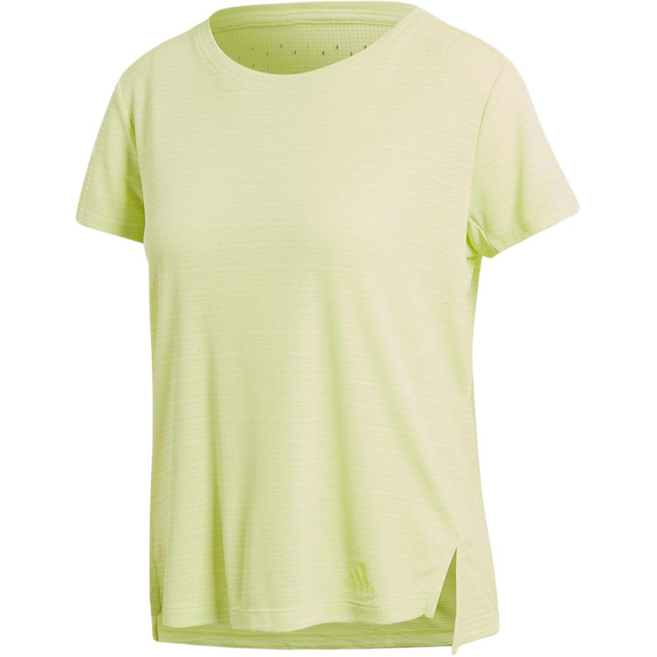 Adidas T Shirts Women s Green Crew Neck Moderate Straight Fit CF4440 160/84A/S
