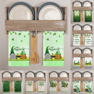 1PC Küchentücher Geschirrtücher St. Patrick's Day saugfähige Geschirrtücher