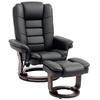 Recliner Chair With Footstool, Recliner Armchair Up To 130kg Weight Capacity, 135 Degrees Reclining Swivel Sofa Chair