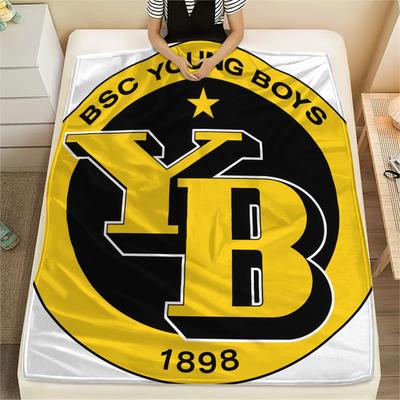 BSC Young Boys Flanelldecke mit Aufdruck, Hohe Qualität, Bequem für alle Jahreszeiten, Heimdekoration, Wärme und Komfort