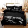 Black Theme Bedding Set Tiger Horse Grey Soft Comfortable Duvet Cover Set King Queen Twin Single Size Adults Room Decoration