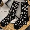Women's Leopard Print Socks Mid-Tube Socks New High Waist Pile Socks Fashion Mid-Length Socks Women's Stockings