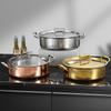 Jing Qing Fu 304 Stainless Steel Hammered Rose Gold Hot Pot