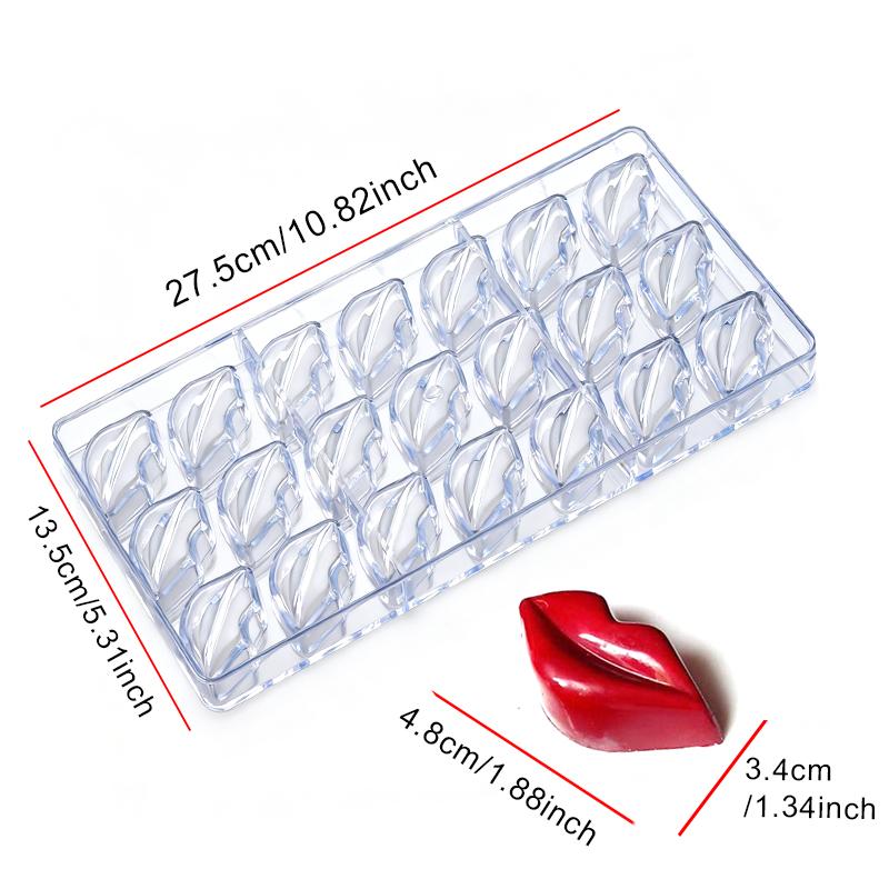 1PC Various Shape Chocolate DIY Mold Lips Pyramid Diagonal Cube Lemon Diamond Rose Football Handbag Heart Candy Tool Gadgets ZYF