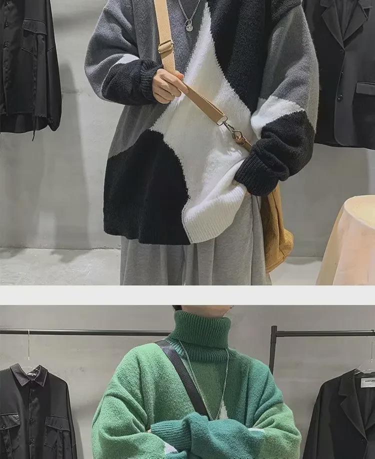 2022 Men's Trendy Loose Knit Turtleneck Sweater – Casual Unisex Winter Style