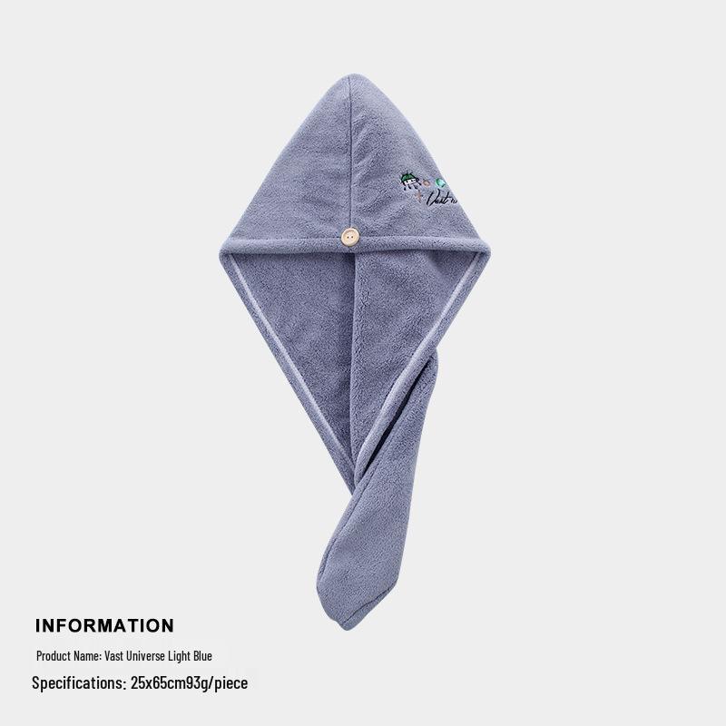 Tuqiang Hair Drying Towel - Absorbent & Cute Embroidery Bath Cap