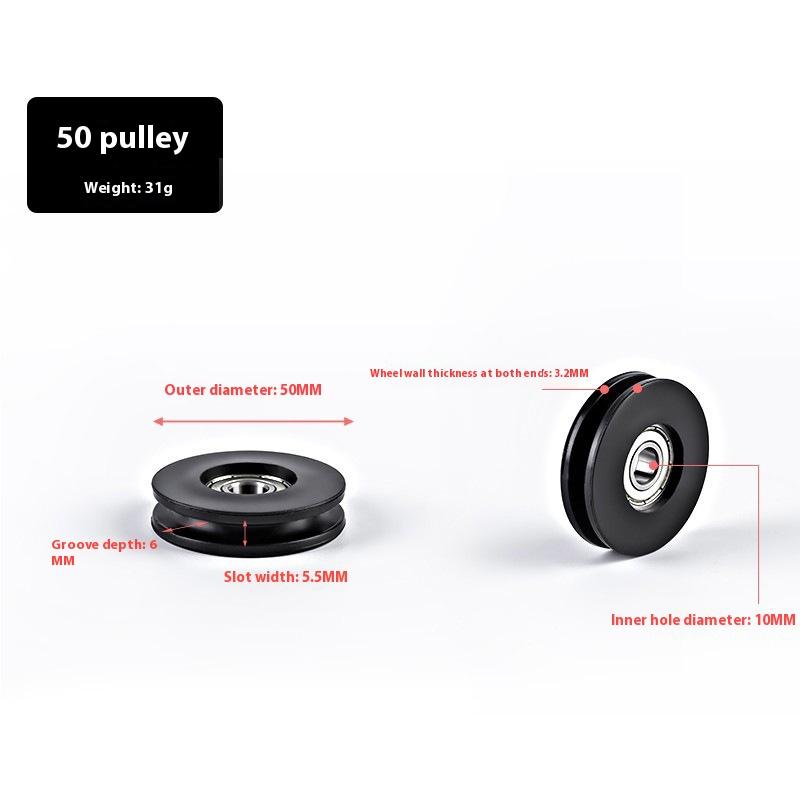 50-160Mm Universal Gym Bearing Pulley Nylon Bearing Pulley Wheel Cable Fitness Bearing Pulley Fitness Equipment
