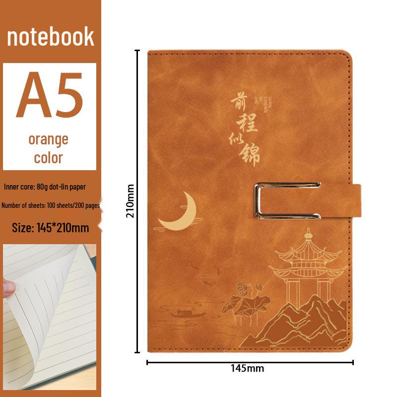 A5 Custom Thick Notebook: High-Value Student Prize & Enterprise Meeting Journal with Logo Printing.