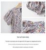 Pastoral Floral Cotton Puff Sleeve Slim Long Dress - Romantic Spring/Summer Women's Wear