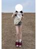 Women's Retro Low Waist Denim Shorts - Slimming Fit for Summer 2026