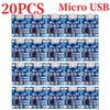 20/50PCS Type-c/Micro USB 5V 1A 18650 TP4056 Lithium Battery Charger Module Charging Board With Protection Dual Functions 1A