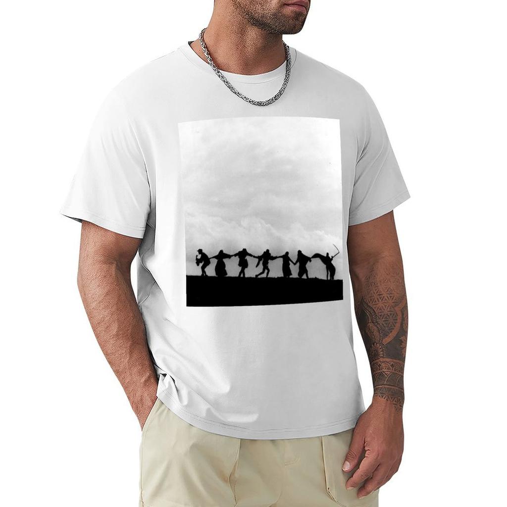 Camiseta Séptimo Sello Camiseta Básica Transpirable de Color Sólido