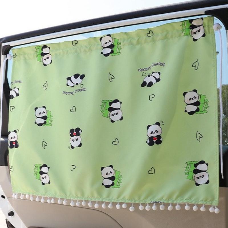 Universal Car Sun Shade Cover UV Protect Curtain Side Window Sunshade Cover Suction Cup Style Interior Sunshade Board Cartoon
