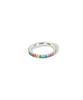 Bonbeau Bold Rainbow Ring Thick Rainbow Layered Ring (B Type)
