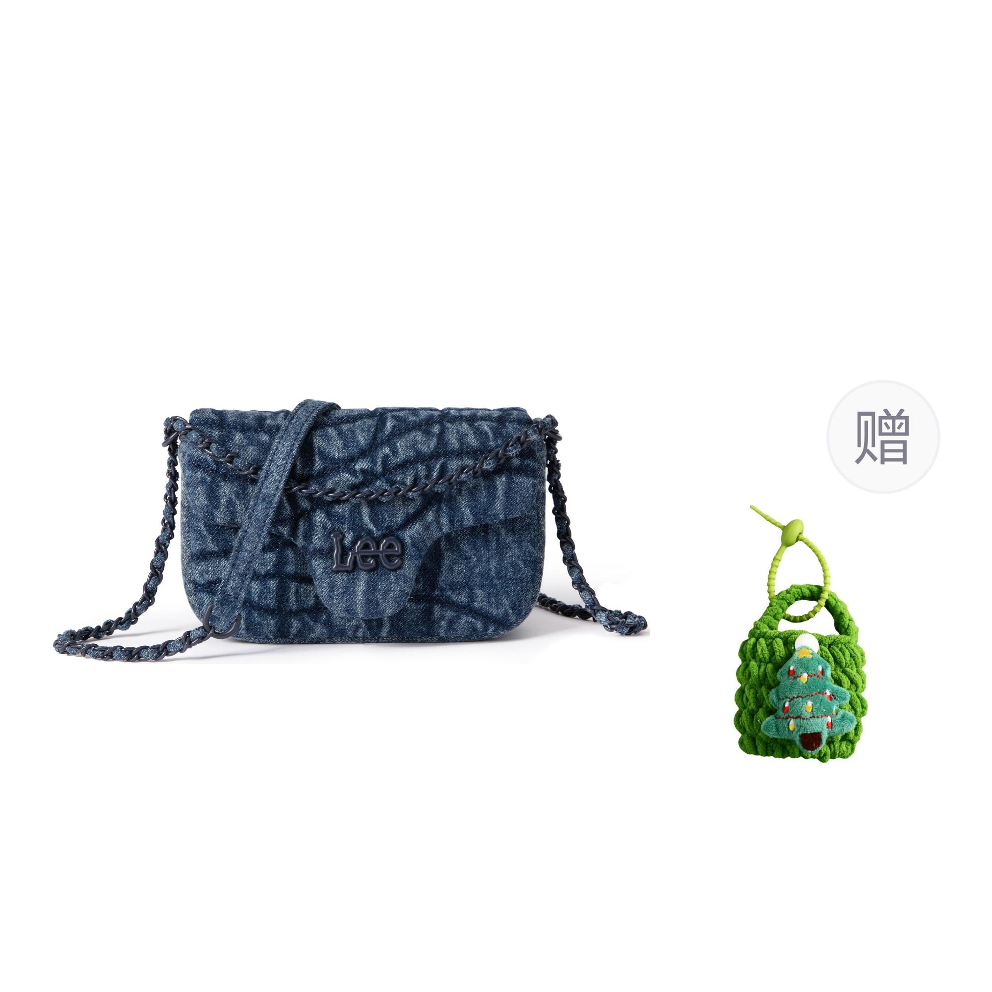 

New Lee Denim Shoulder Bag Crossbody Bag Regular Women s Vintage Indigo LE240102M-523 19.6*7.1*10.9CM