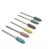 6pcs/10pcs Silicone Rubber Dental Polishing Polisher Grinders Nail Drill Bits for Electric Manicure 2.35mm Shank