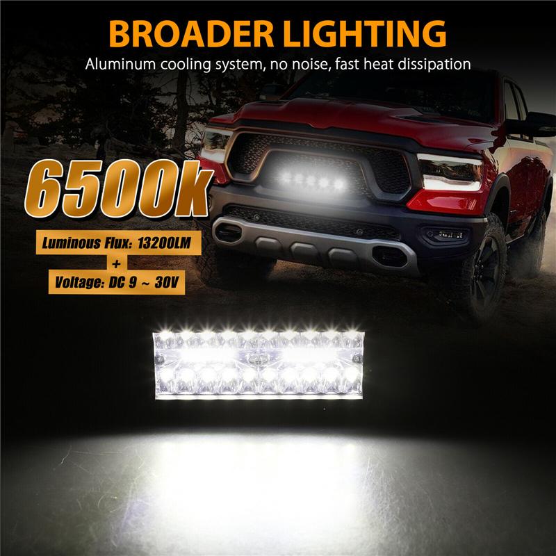 2/1Pcs 7'' LED Work Light Bar 400W/120W Spot Flood Beams Combo for Car Tractor Boat OffRoad Truck SUV ATV Car Repairing Lights