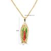 Gold Plated Painting Virgin Mary Mama Pendant/Amulet Religious Jewelry Virgen De Guadalupe Virgin Mary Necklace