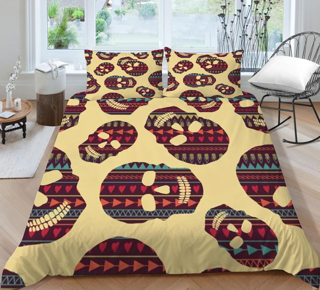 Dziecięca czaszka poszewka na kołdrę domowa z poszewką na poduszkę poszewka na pościel z nadrukiem skrzydła komplet z poszewką na poduszkę klasyczna poszewka na kołdrę