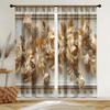 Set Of 2 Luxury Gilded Rose Curtains Light European Style Living Room Bedroom Drawbar Pocket Window Decoration Curtain Polyester Perfect For Great