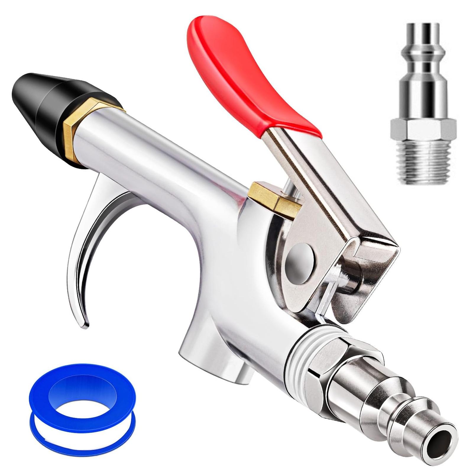 

Heavy Duty Metal Pneumatic Blower Guns Tool Set/4Pieces MultiPurpose Design for Garage Cleaning and DIY Projects 1