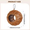 Hanging Imitation Rattan Bird Nest Hammock Home Decor Gift Hand Woven Parrot House with Cushion for