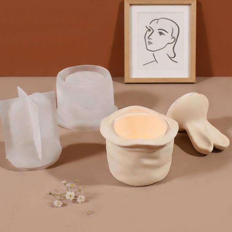 Silicone Craft Mold Rabbits Ear Shape Box Molds for Creating Candle Containers and Organizers Great for Handmade Gifts