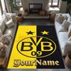 Borussia Dortmund Customize Text Carpet Design for Game Room Study Room Dining Room Balcony Anti-slip Rug Decorate Offices
