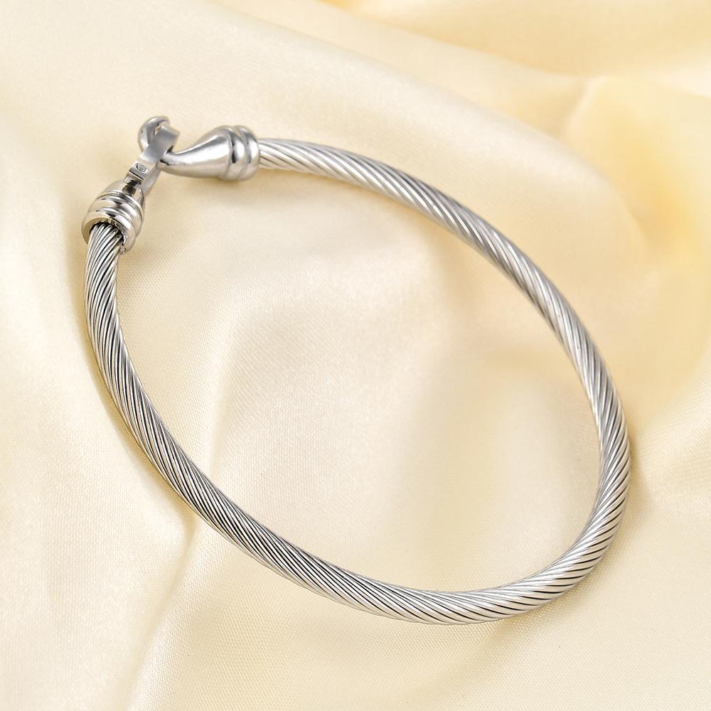 60CM Stainless Steel Horseshoe Buckle Bracelet, 18K Gold Plated, Retro  Simple Design, Fashionable and Versatile