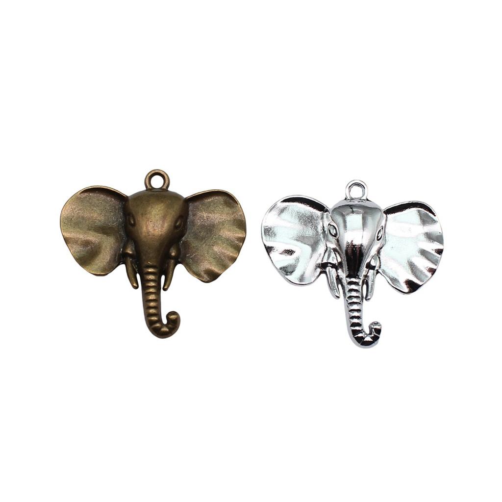 Retro Elephant Charms Alloy Animal Pendants For Jewelry Making Handmade Supplies