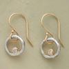 Minimalist Irregular Hollow Circle Zircon Inlay Two-color Dangle Earrings Gold Color Women Daily Wear Fashion Retro Jewelry Gift