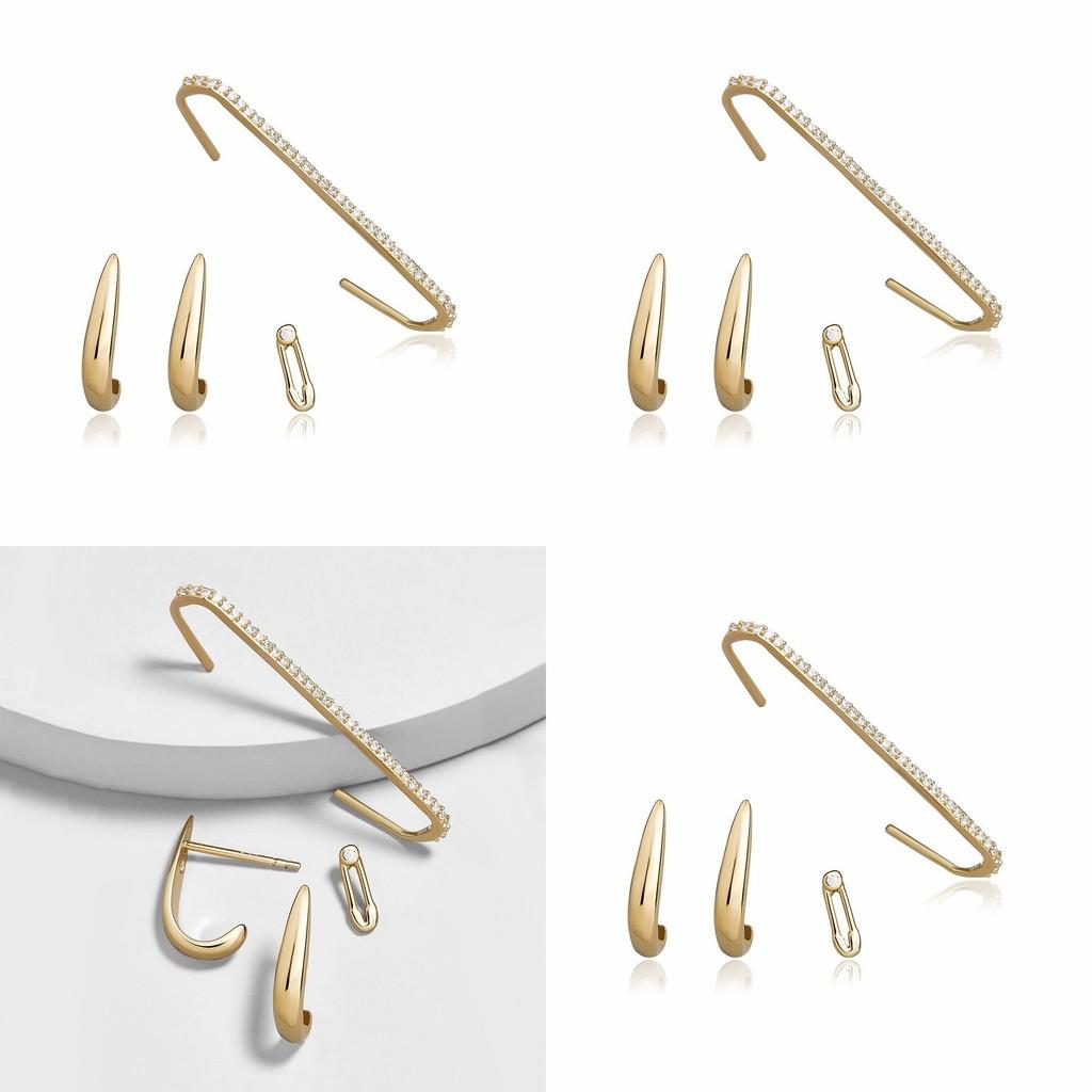 Chic Alloy Earrings Set For Women Classic And Trendy Ear Studs For Gifting