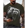 Pánské tričko se zvířecím vzorem 3D Šavlozubý tygr s krátkým rukávem Módní přizpůsobené tričko Retro Volné oversized oblečení